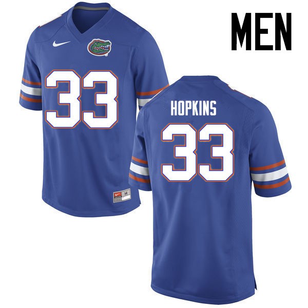 Florida Gators Men #33 Tyriek Hopkins College Football Jerseys Blue